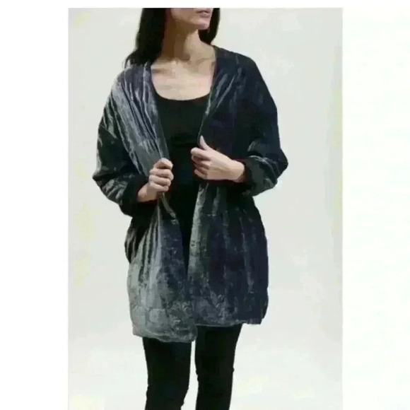 Tela NWT Quilted Tortello Jacket Italy Luxury $446 Blue US Medium New Winter - Picture 1 of 4